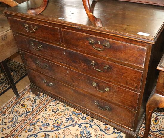 Early 19th century oak chest of drawers